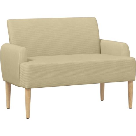Canapé love seat avec capitonnage en boutons Gris Vert Clair vidaXL (1/5)