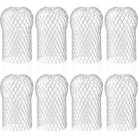 Lot de 8 Crapaudine de Gouttière en Aluminium, Filtres de Gouttière Flexible et Durable pour Maison Avant-toit Tuyau de Descente contre les Feuilles