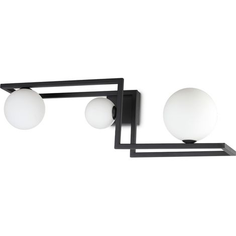 Ideal Lux ANGOLO 3-flammige Kugel-Deckenleuchte Schwarz (1/2)