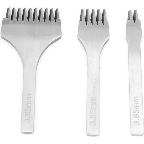Lot de 3 poinçons à cuir professionnels 2,7/3,0/3,85 mm pour maroquinerie et sellerie (1/4)