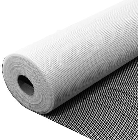 Tissu de Renfort en Fibre de Verre 4x4mm Jonction en Fibre de Verre Haute Résistance et Rouleau de Tissu de Ruban de Plâtrage pour Remplissage Fissures et Réparation Joints(Size:1x50m) (1/5)