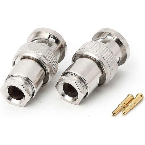 Lot de 10 connecteurs BNC mâles RG58 pour câble coaxial de sécurité CCTV. (1/4)