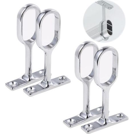 Set of 4 oval-shaped cross supports for wardrobe, flange support, screws not included. (1/5)