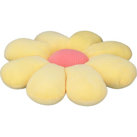 Coussin décoratif en peluche marguerite, motif marguerite, pour fauteuil, canapé ou voiture (Type 1) (1/5)