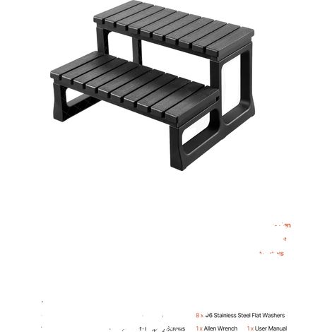 Escalones para jacuzzi, soporte de peso robusto, diseño duradero para todas las estaciones, 23,6 pulgadas, 320 libras. (1/2)