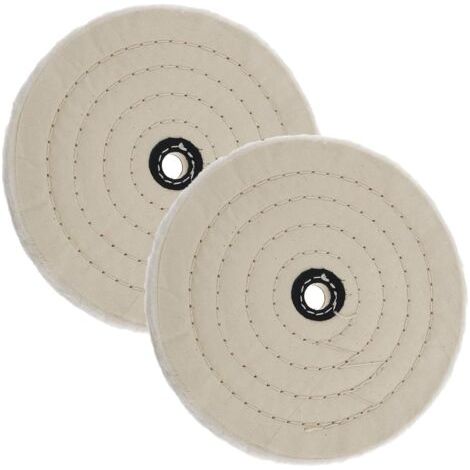 2 Disques de Polissage en Coton Spirale de 150mm, 50 Couches, Avec Trou D'axe de 1,27 cm, pour Outils de Ponçage de Table (1/5)