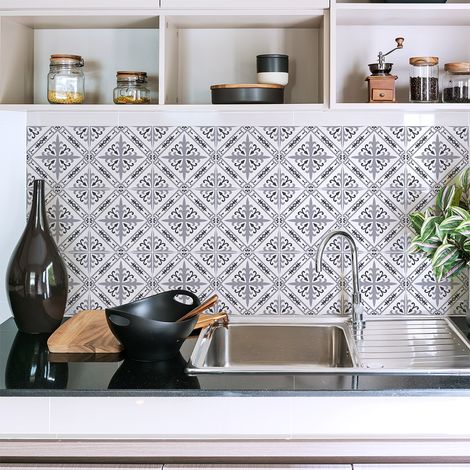 Stickers muraux - Sticker Mural Carrelage adhésif Cuisine Salle de Bain - 9 STICKERS CARRELAGES AZULEJOS VERMA - 9stickers10x10cm (1/5)