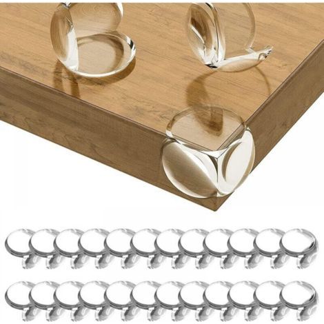 [JAMAIS UTILISÉ] Lot de 24 protections d'angle transparentes pour table, meubles de sécurité, pour bureau et berceau. (1/4)