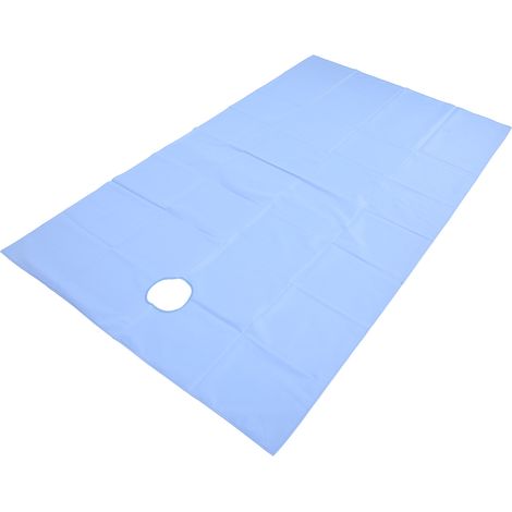 Draps de salon de beauté, housse de table de massage SPA SkinFriendly avec trou pour respirer le visage (bleu) (1/5)