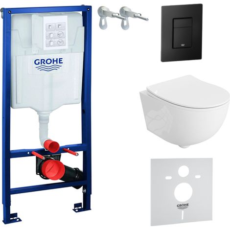 GROHE WC Set mit Vorwandelement, Wand-WC und Spülknopf (1/5)