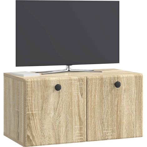 vidaXL Wall-Mounted TV Cabinet 59.5 x 31 x 30 cm Sonoma Oak (1/4)