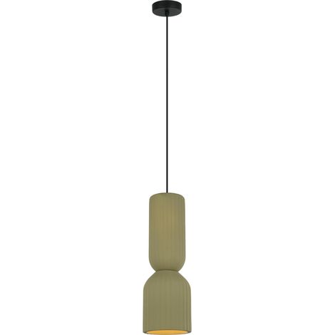 Lampada a sospensione Japandi verde ceramica E27 15W Balera (1/3)