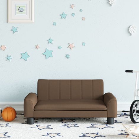 Canapé pour enfants, Fauteuil enfants, Canapé Relax Salon, Canapé droit fixe marron 70x45x30 cm tissu MJU7956 (1/5)