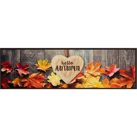 Tapis de cuisine lavable impression d'automne 45x150 cm velours (1/5)