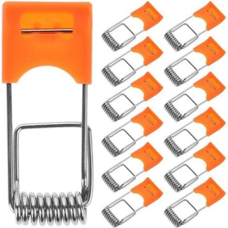 Clips de fixation à ressort pour spots encastrés, lot de 50, clips métalliques 42 x 17 mm pour une fixation sécurisée des spots LED, installation facile pour les luminaires d'intérieur (1/4)