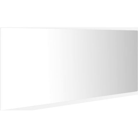 Specchio da bagno a LED 100 x 8,5 x 37 cm acrilico bianco 020006979