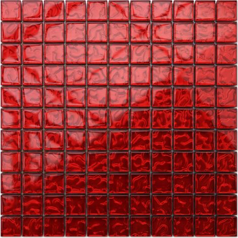 Ilcom mosaico in vetro su rete per bagno e cucina 30cm x 30cm - Red coral (1/5)