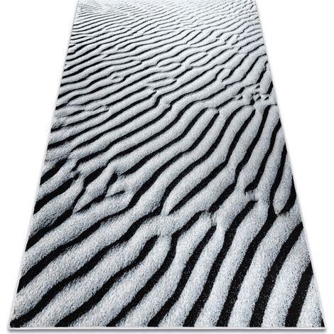 Alfombra BUBBLE negra 25 IMITACIÓN PIEL DE CONEJO 3D estructural black 200x290 cm (1/5)