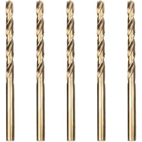 5pcs 5.0mm Foret Hélicoïdal Professional Forets à Métaux en Acier Inoxydable, Standard DIN 338 (1/5)