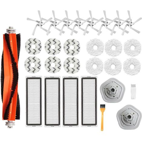 Accessoires pour aspirateur robot Xiaomi Dreame Bot W10 : brosse principale, filtre HEPA et lingette de rechange pour le nettoyage. (1/5)