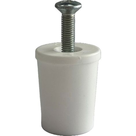 Paracolpo per Tapparelle con Rondella e Vite Colore Bianco Mm 28 50 Pezzi