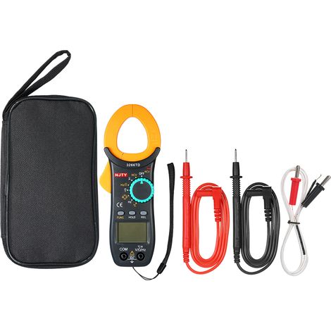 NJTY NJTY Digitales Zangenmessgerät, 4000 Zählungen, Auto-Range-Multimeter mit NCV-Test, AC/DC-Spannung, Wechselstrom, tragbares Hand-LCD-Display, Messung von Widerstand, Kapazität, Frequenz, Kontinui