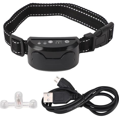 Collier anti-aboiement pour chien étanche et rechargeable avec indicateur LED pour une utilisation intérieure et extérieure. (1/5)