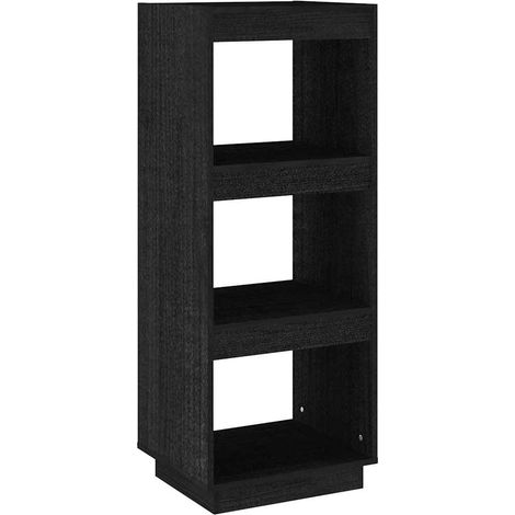 Maison Exclusive - Estantería/divisor de espacios madera pino neg (1/5)