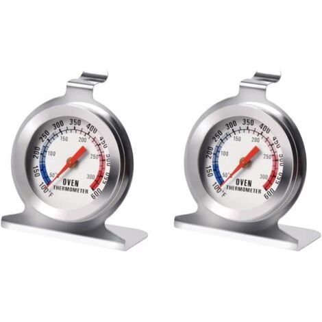 2 Pack Stainless Steel Oven Thermometer for Gas Oven, Pizza Oven Accessories, Oven Thermometers (1/5)