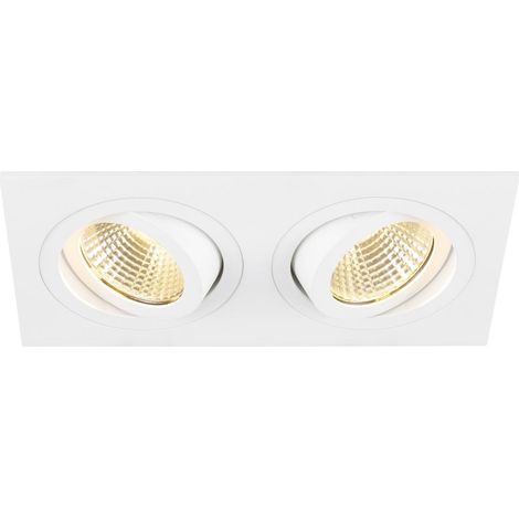 Encastré de plafond NEW TRIA® 155 carré 3000 K LED double PHASE 38° blanc - SLV - 1008513 (1/3)