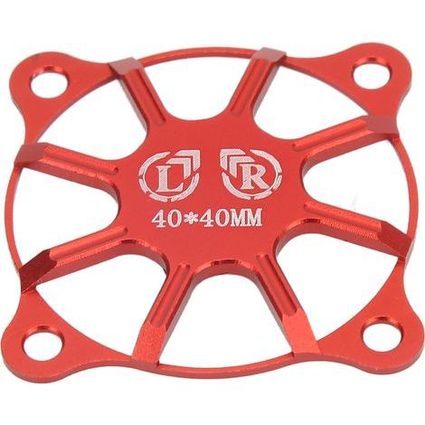 Grille de Protection Ventilateur 40x40mm Aluminium Rouge Refroidissement Moteur RC (1/5)