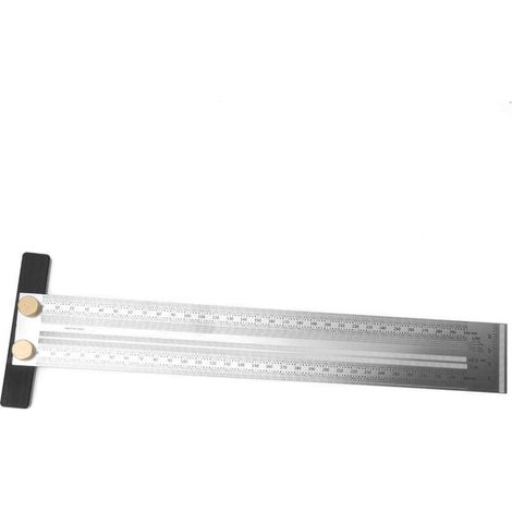 Precision Marking T-Scale, 200mm/300mm/400mm (300mm) Stainless Steel Hole Ruler Marking Gauge Measuring Tool