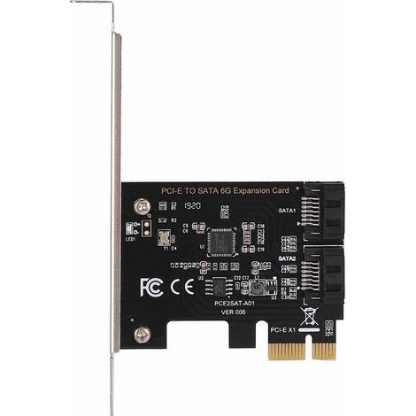 Carte PCIe SATA 3.0 - 2 ports internes 6 Gbps pour disques durs et SSD (1/5)