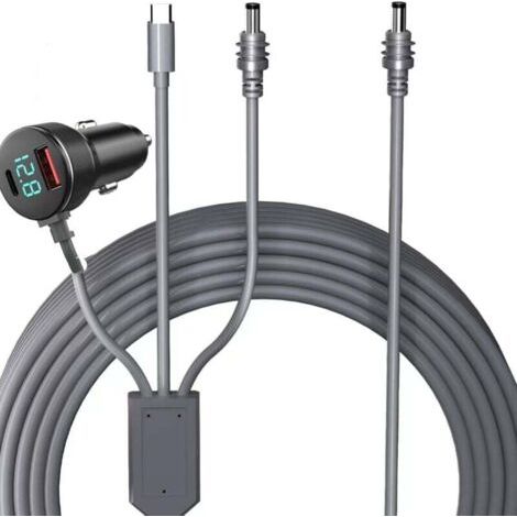 Câble d'alimentation DC mini Starlink pour voiture, câble DC 3 en 1 de 3 mètres, alimentation DC satellite Starlink étanche 18 AWG, convient aux camions, bus et navires.