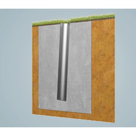 Direct Filet – Fourreau à bétonner pour poteau télescopique – Diamètre 7.8cm – Hauteur 0.60m – Fixation pour sols tendres (1/3)