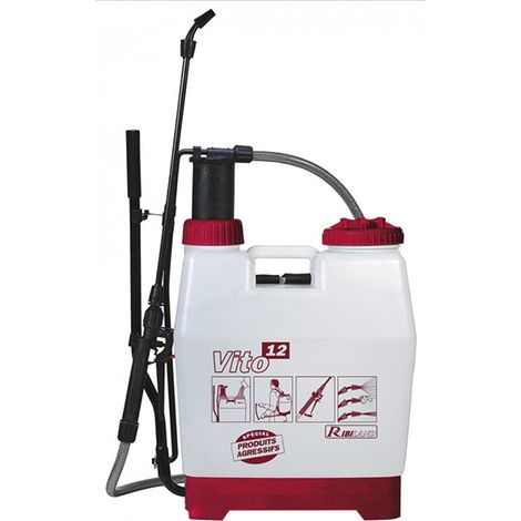 Ribiland – Pulvérisateur à dos 10L – Pression entretenue jusqu'à 8 bars – Joints FMP pour produits chimiques – Tuyau 1,20m – PRP120DC
