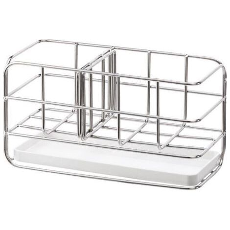 Schwammhalter aus Edelstahl 304, multifunktional für die Küchenspüle, als Spülbecken-Organizer, Abtropfschale und Seifenschale (1/5)