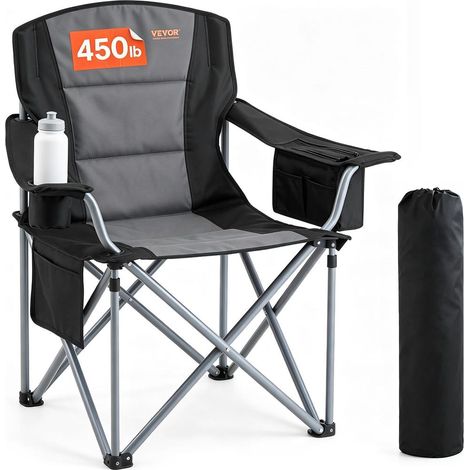 Charge 158 kg, confort en extérieur avec chaise pliante portable pour camping, pêche, pique-nique et randonnée (1/5)