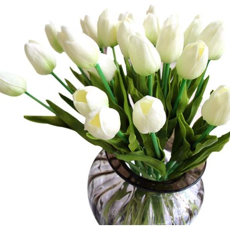 Tulipes artificielles, lot de 10, pour la décoration de mariage-AquaForge (1/5)