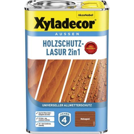 Xyladecor 5614867 Mahagoni Holzschutzlasur 2in1 4L lh (1/3)