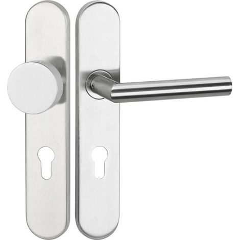HERMAT FH Wechselgarnitur mit Langschild BASIC 02 1802.FS/2002.UI/3127, Edelstahl (1/2)
