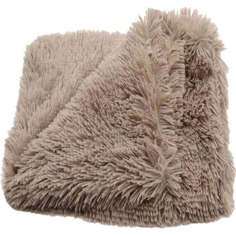 Kentop Soft Plush Double-Sided Pet Blanket, Washable, Warm & Cozy, Brown, Size S 56x36cm (1/4)