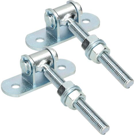 Lot de 2 charnières réglables M12 en acier galvanisé – Pour portails et portes – Installation facile – Charge maximale 268g-NANOTEH (1/5)