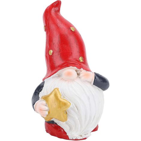 Niedliche Zwergenfigur aus Kunstharz, Gnom-Weihnachtsdekoration für Zuhause, Büro, Tisch oder Kamin