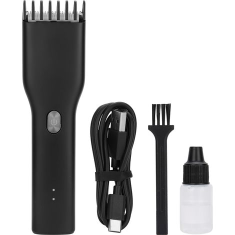 Kit tondeuse cheveux électrique rechargeable pour adultes et enfants, coupe-cheveux professionnel noir, machine de coiffure domestique (1/5)