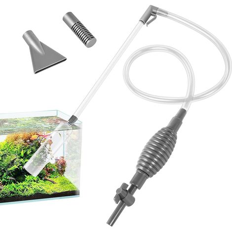 Aspirateur Aquarium 1,7 m Nettoyage Aquarium, Gris (1/5)