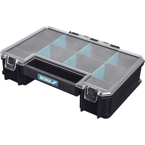 Organizzatore cassetta attrezzi Dedra n0310 coperchio trasparente divisori rimovibili