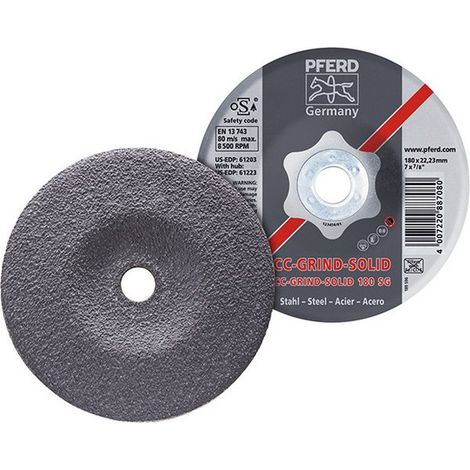 Muela CC-GRIND®-SOLID, SG-STEEL, Ø : 125 mm, velocidad máx. 12200 tr/mn (1/2)