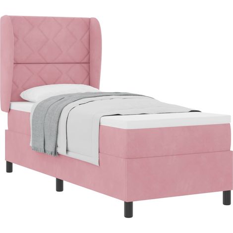Maison Exclusive - Letto a molle con testiera Rosa 200 x 80 cm Velluto (1/5)