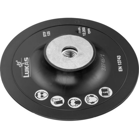 LUKAS-ERZETT A38311251001 Piastra di supporto STF per dischi in fibra Ø 125 mm con filettatura M14 per smerigliatrice a (1/5)